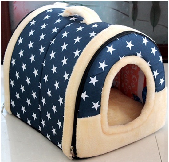 藍星星折疊式兩用窩 (配墊)(墊可拆洗)