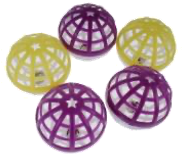 YN 雙色噹噹網格球貓玩具(桶裝)