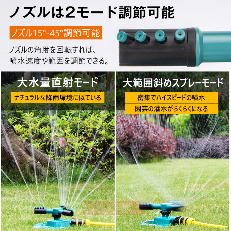 ロータリー自動散水ノズル