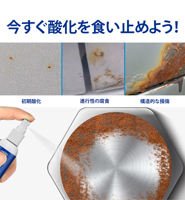 錆落としスプレー】💥3秒でサビを除去、効果がなければ返金