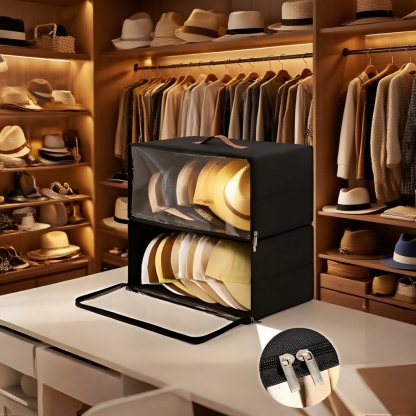 不織布野球帽収納ボックス雑貨収納整理ジッパー帽子ボックス布収納ボックス