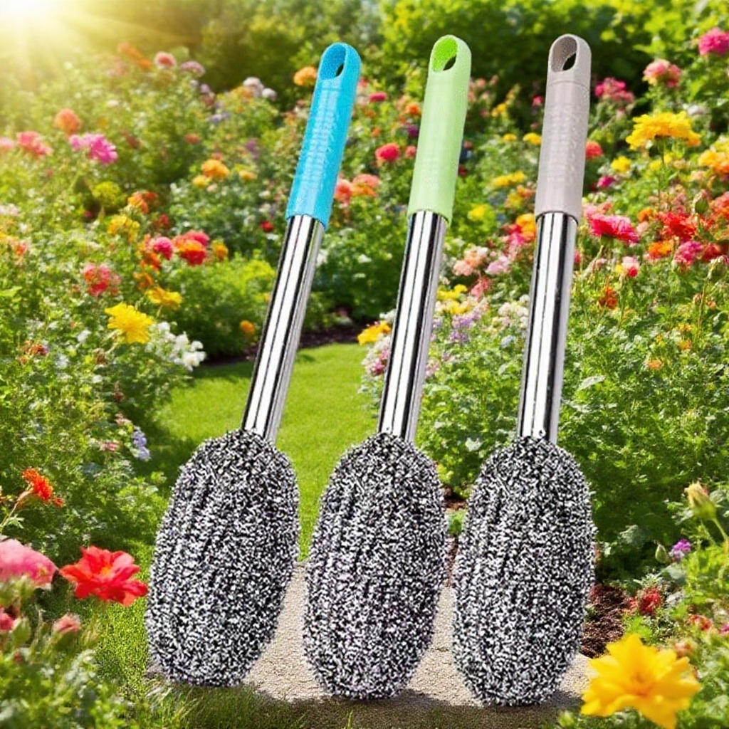 特殊なクリーニングボール 鍋やフライパンを洗う ステンレスベルト 長い棒 クリーニングツールセット クリーニングツールは手を痛めない ツールセット ワイヤーボール