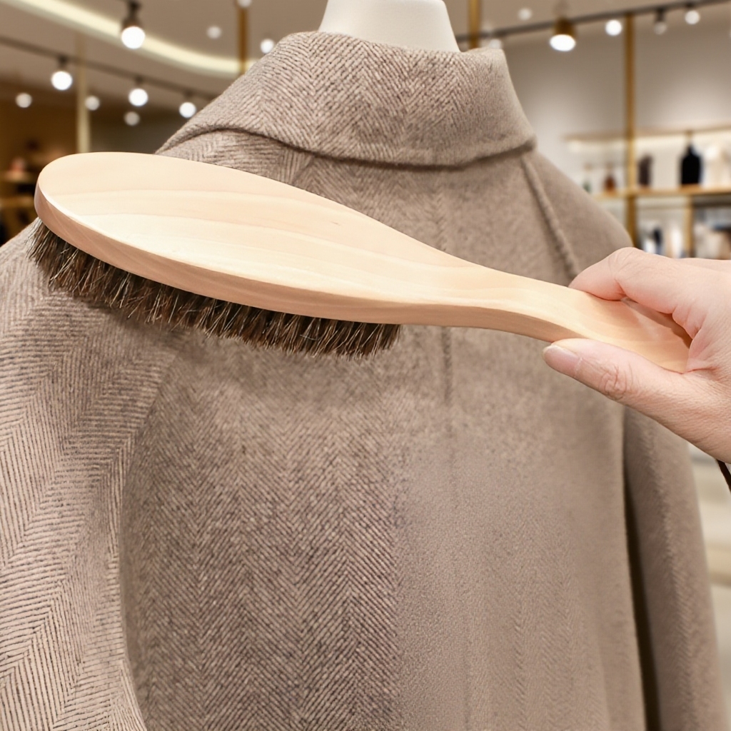 ウールコートケアブラシ 衣類ケアブラシ カシミア専用ブラシ ウールセーター用 ダスト除去ブラシ アーティファクト 柔らかい毛