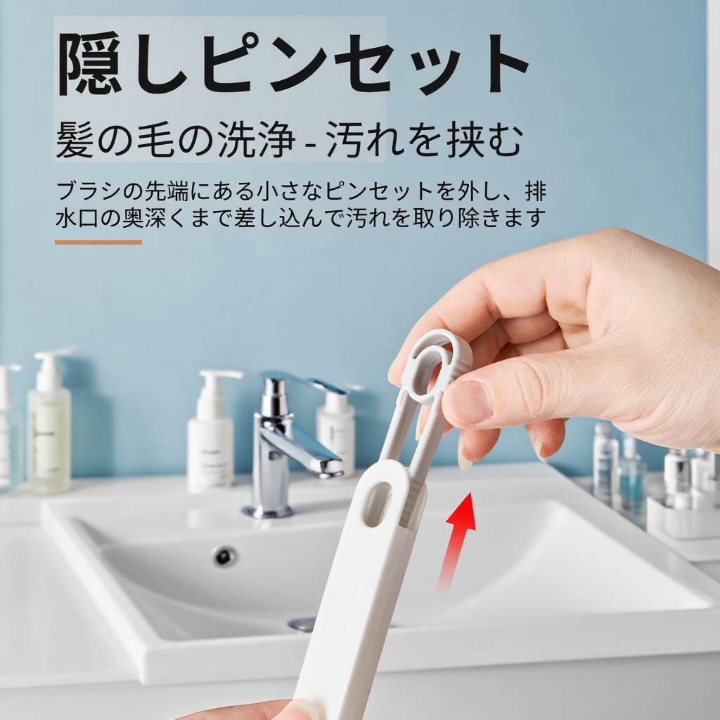 日本製バスルームブラシ タイルコーナー隙間ブラシ トイレブラシ ブラシアーティファクト 多機能クリーニングブラシ 床排水ブラシ