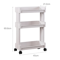 キャスター付き多段式隙間ラック