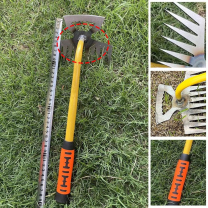 多機能11歯金属園芸用熊手