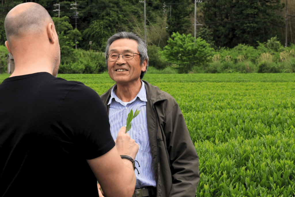 Mori San - Japanese sencha tea master with AVANTCHA founder Markus