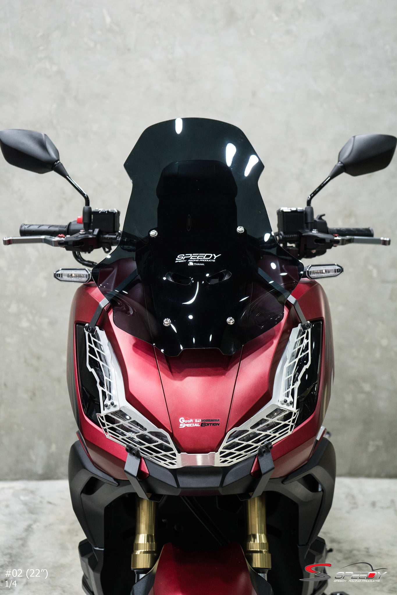 บังไมล์-ชิลล์หน้า SPEEDY ADV-350 #02 หนา4mm 24 นิ้ว-NETBIKESHOP