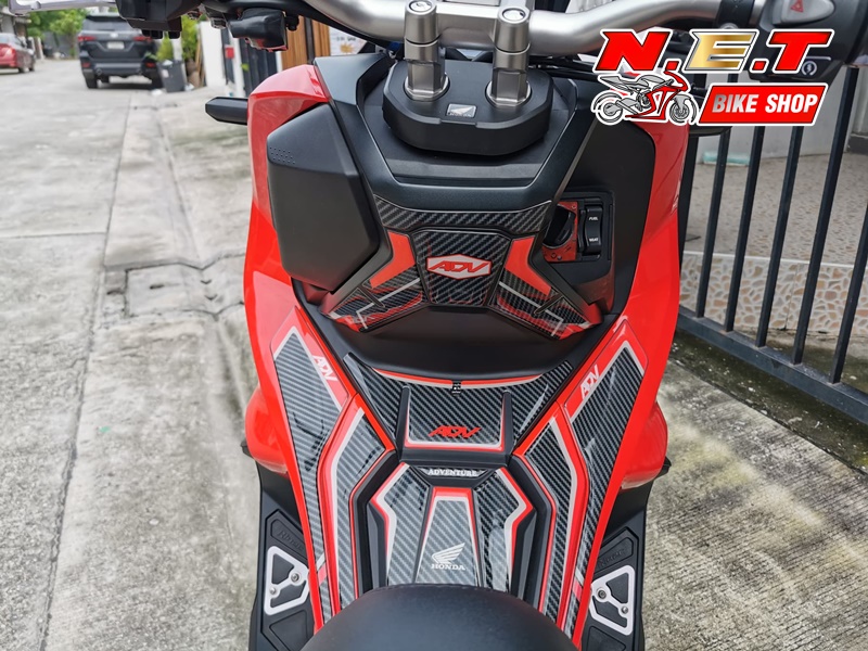 สติ๊กเกอร์กันลายถังน้ำมันชุดใหญ่ HONDA ADV150 ลายคาร์บอน แบบนูนหนา