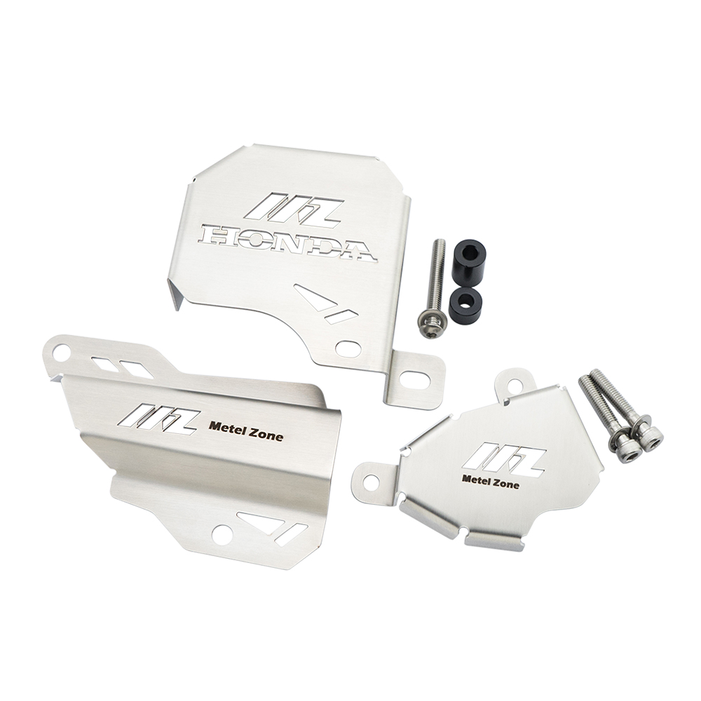 ฝาครอบคอยล์ไฟ+ครอบสายดีส+การ์ดปั้มน้ำ (สแตนเลส) Metel Zone ADV-350-NETBIKESHOP