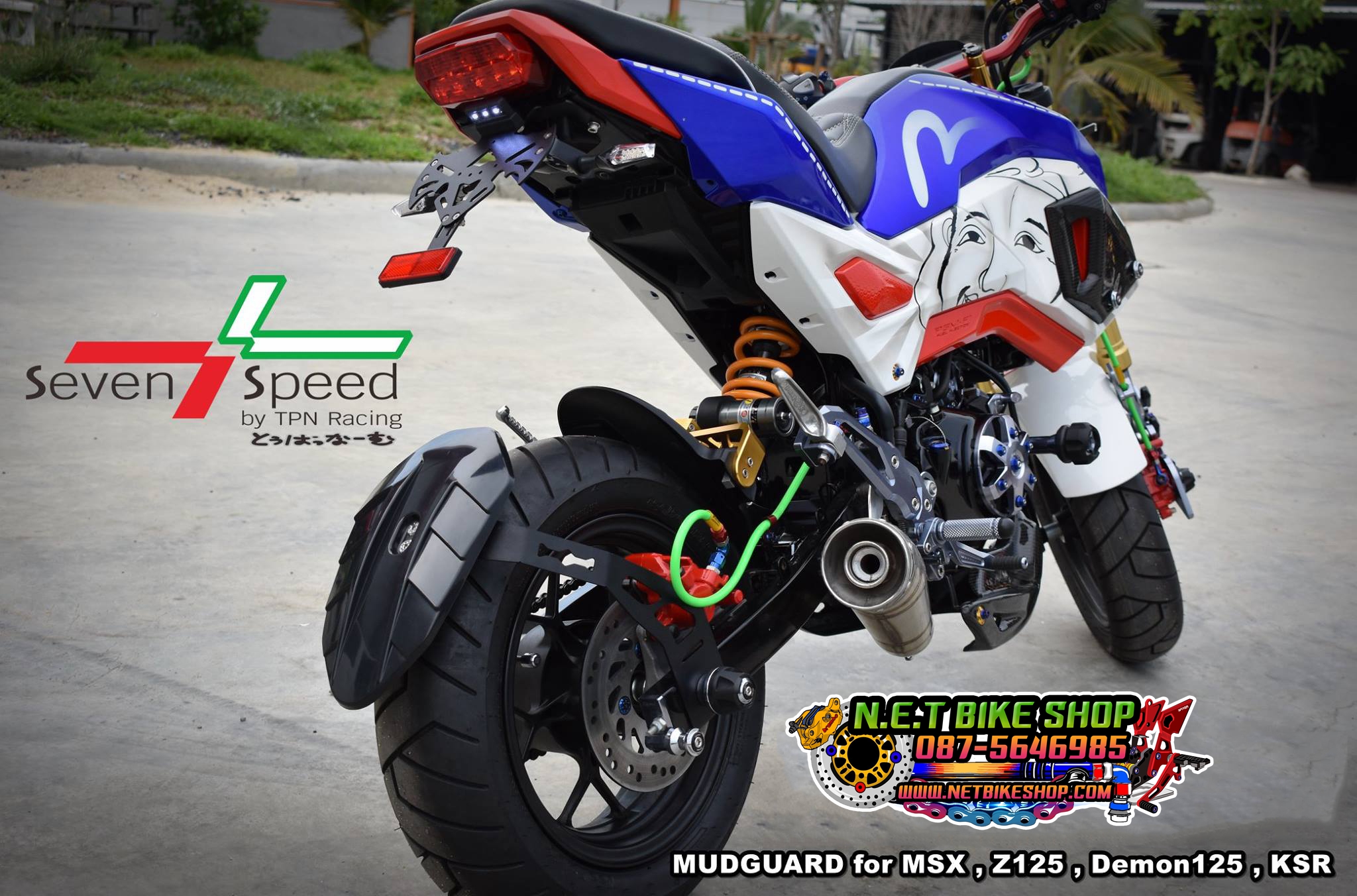 กันดีดขาคู่ SEVENSPEED สำหรับ MSX125 MSX SF DEMON125 Z125 KSR-NETBIKESHOP
