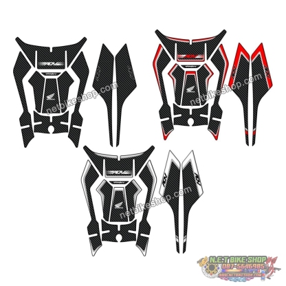 สติ๊กเกอร์กันลายถังน้ำมันชุดใหญ่ HONDA ADV150 ลายคาร์บอน แบบนูนหนา-NETBIKESHOP