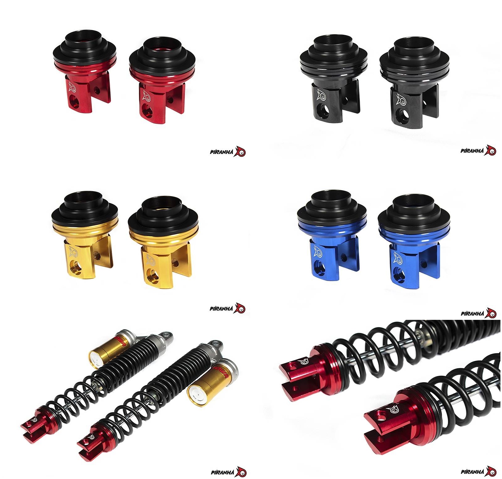 หูโช้คหลังอลูมีเนียมแต่ง+ซุปเปอร์ลีนรองสปริง ADV150 (สำหรับใส่โช้คเดิม)-NETBIKESHOP