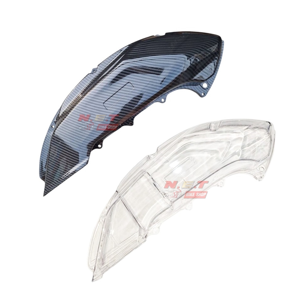 ครอบกรองอากาศ N-MAX 2025 สีใส และ ลายเคฟล่า