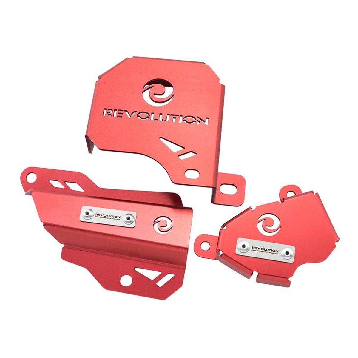 ฝาครอบคอยล์ไฟ+ครอบสายดีส+การ์ดปั้มน้ำ(อลูมิเนียม) REVOLUTION ADV-350/FORZA-350