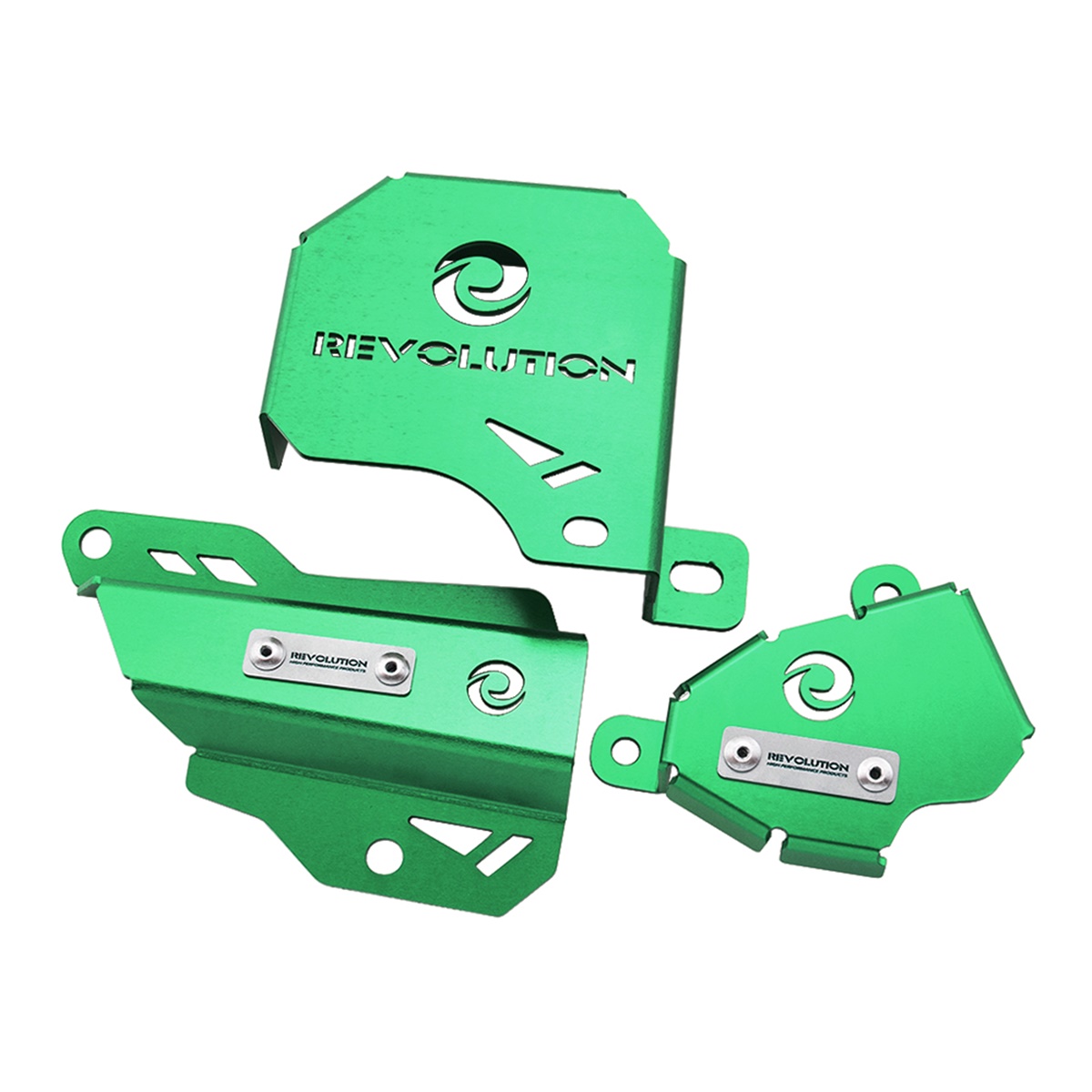 ฝาครอบคอยล์ไฟ+ครอบสายดีส+การ์ดปั้มน้ำ(อลูมิเนียม) REVOLUTION ADV-350/FORZA-350