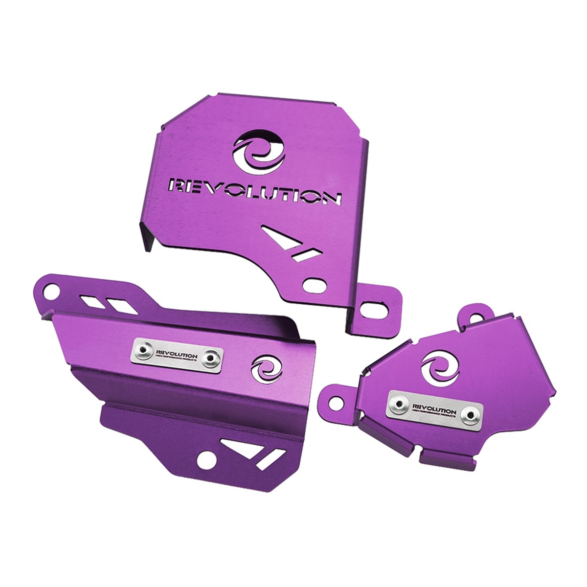 ฝาครอบคอยล์ไฟ+ครอบสายดีส+การ์ดปั้มน้ำ(อลูมิเนียม) REVOLUTION ADV-350/FORZA-350