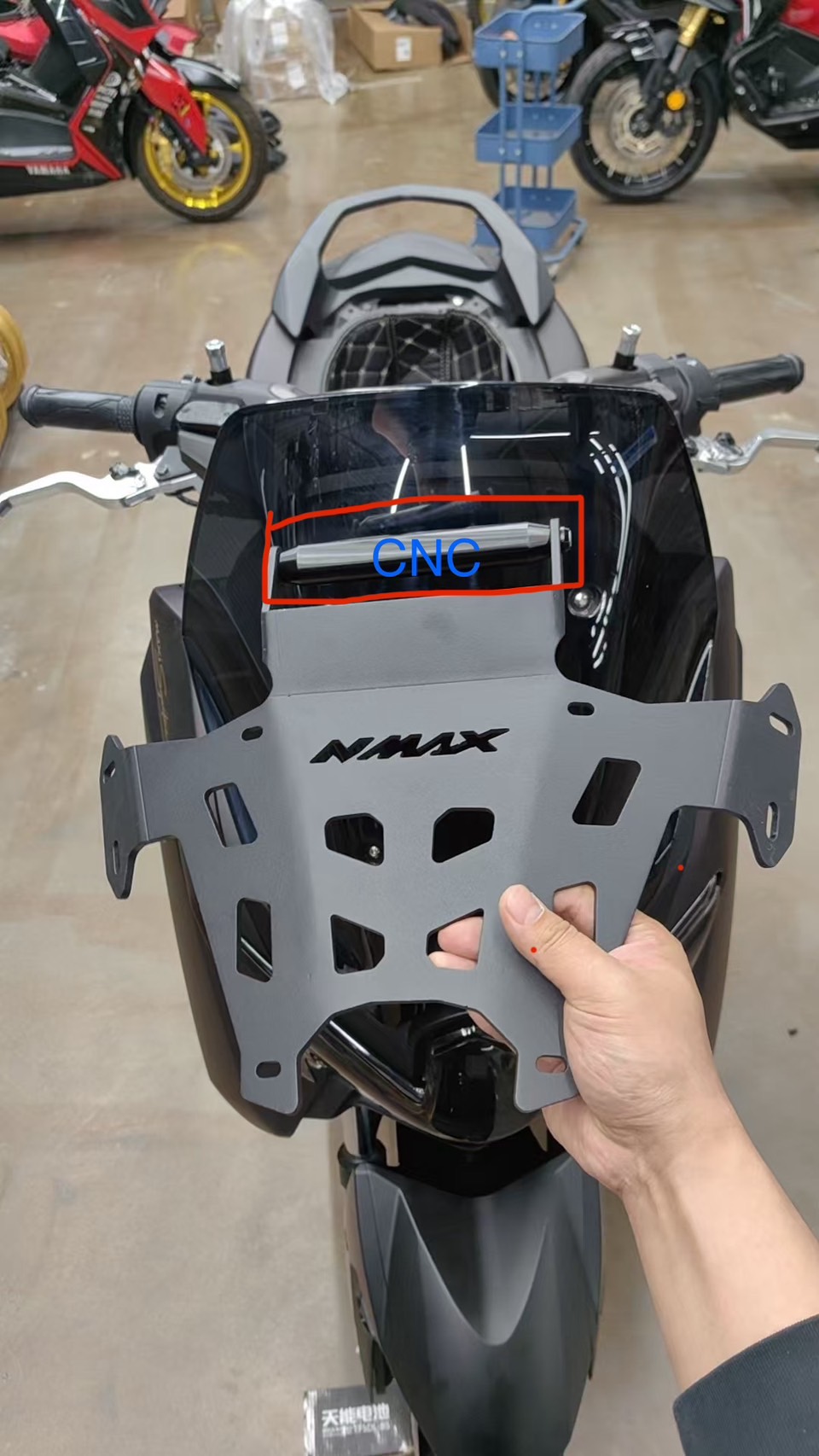 ขายึดชิว N-MAX 2025 พร้อมบาร์ยึดโทรศัพท์ ติดกระจก R3