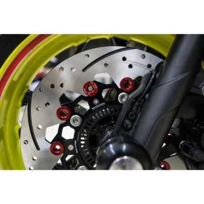 PCX-160ABS NEW2023 จาน267mm. จานดิสเบรคหน้า+ขาจับปั้มเดิม V5 ลายกลม 4.5mm REVOLUTION