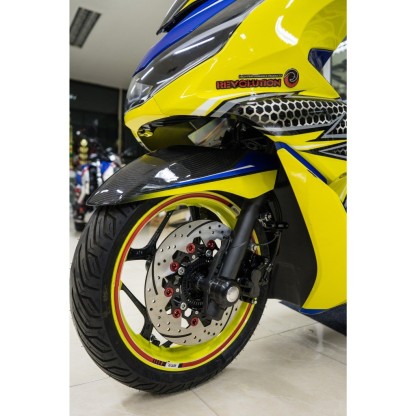 PCX-160ABS NEW2023 จาน267mm. จานดิสเบรคหน้า+ขาจับปั้มเดิม V5 ลายกลม 4.5mm REVOLUTION