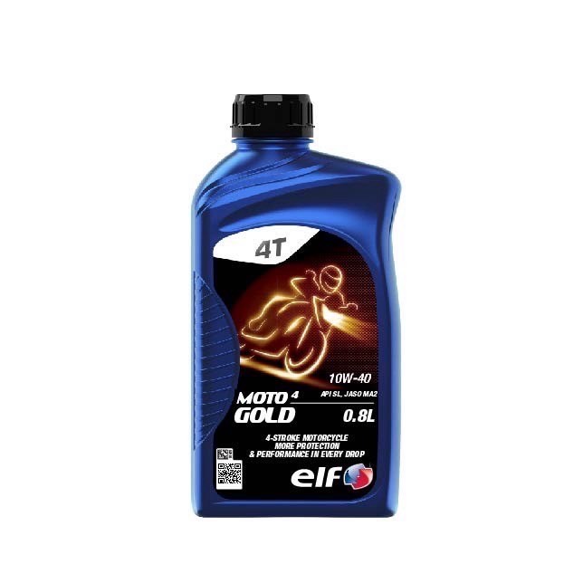 น้ำมันเครื่อง elf เอลฟ์ MOTO4 GOLD 10W-40 ขนาด 0.8L  เกียร์ธรรมดา มอเตอร์ไซค์