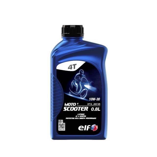 น้ำมันเครื่องสกู๊ตเตอร์ elf เอลฟ์ MOTO4 Scooter 10W-30 ขนาด 0.8L สำหรับรถเกียร์ออโต้