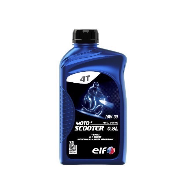 น้ำมันเครื่องสกู๊ตเตอร์ elf เอลฟ์ MOTO4 Scooter 10W-30 ขนาด 0.8L สำหรับรถเกียร์ออโต้