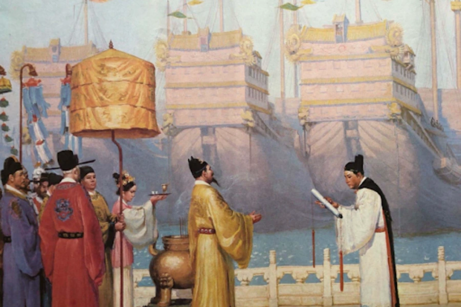 鄭和の大航海航路図 永楽帝時代の海上交流