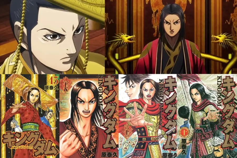 漫画『キングダム』に登場する嬴政と、歴史上の秦始皇帝を比較する。