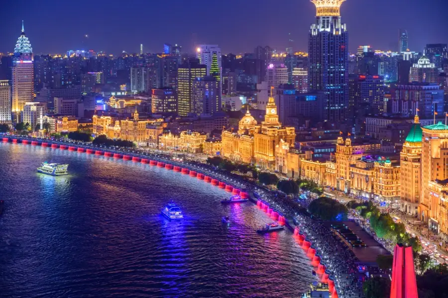 上海 外灘 歴史的西洋建築群と夜景