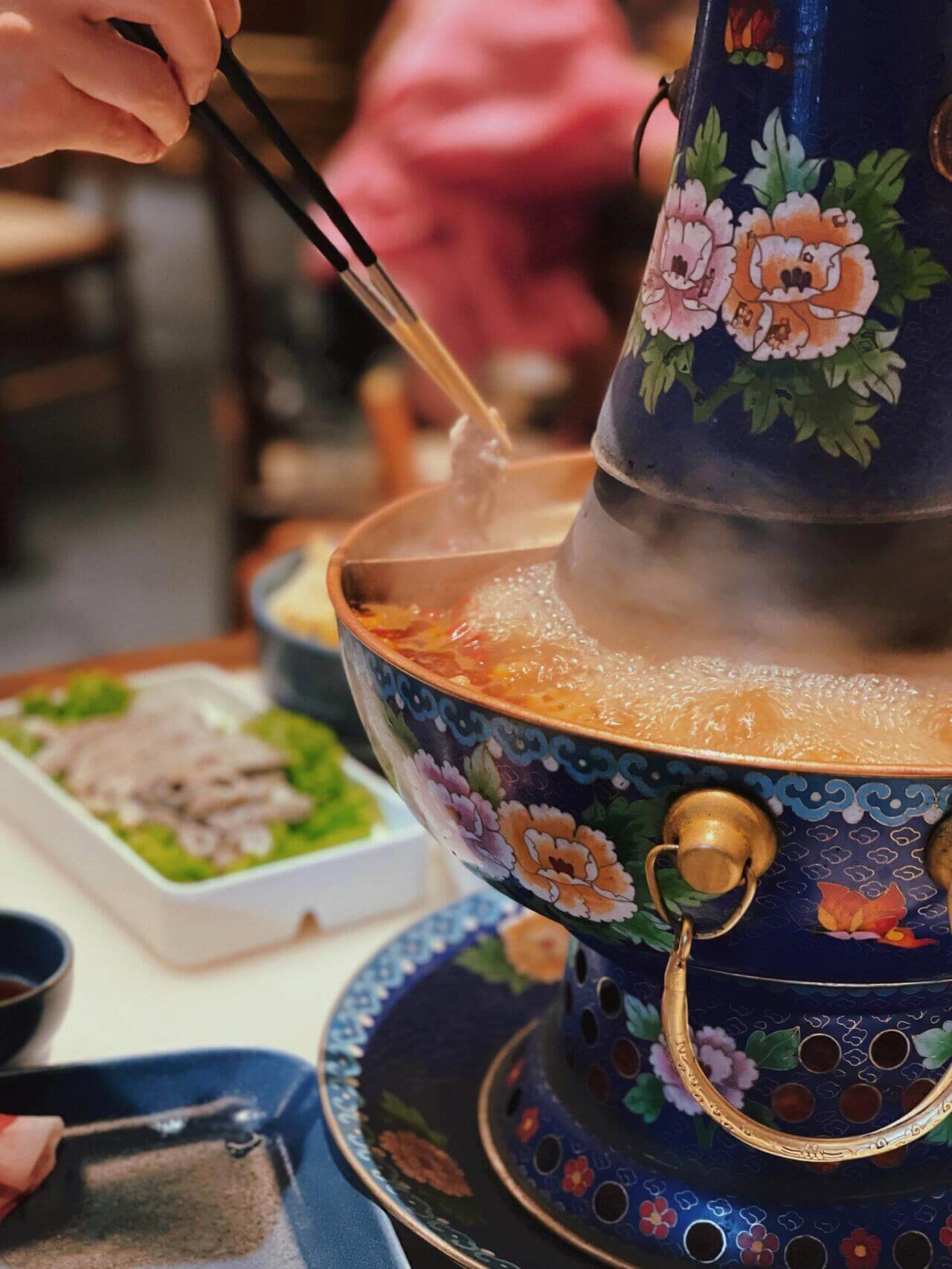 羊肉のしゃぶしゃぶ – 福遊客-一番自由の中国旅行