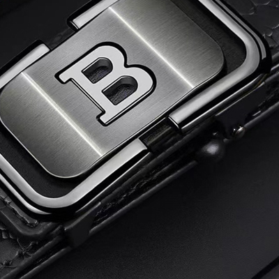 Men's crocodile pattern automatic buckle leather belt