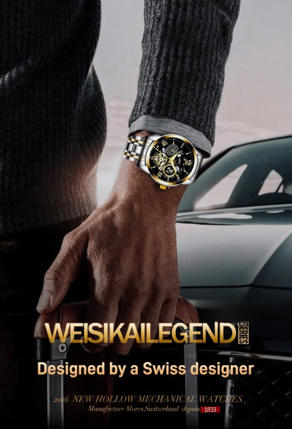 Hollow Automatic Movement Watch