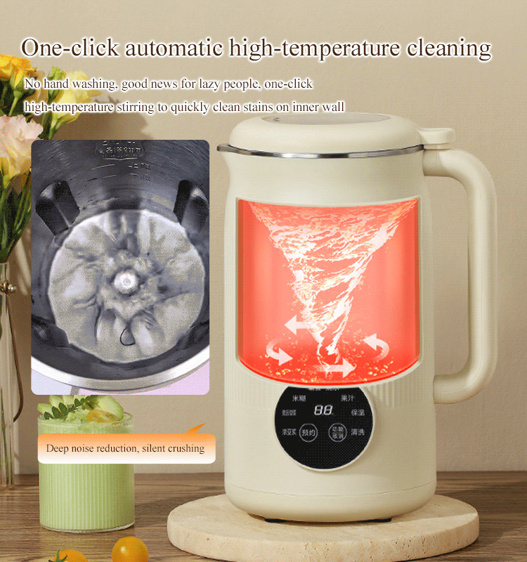 Touch screen fully automatic cleaning multi-functional food processor blender