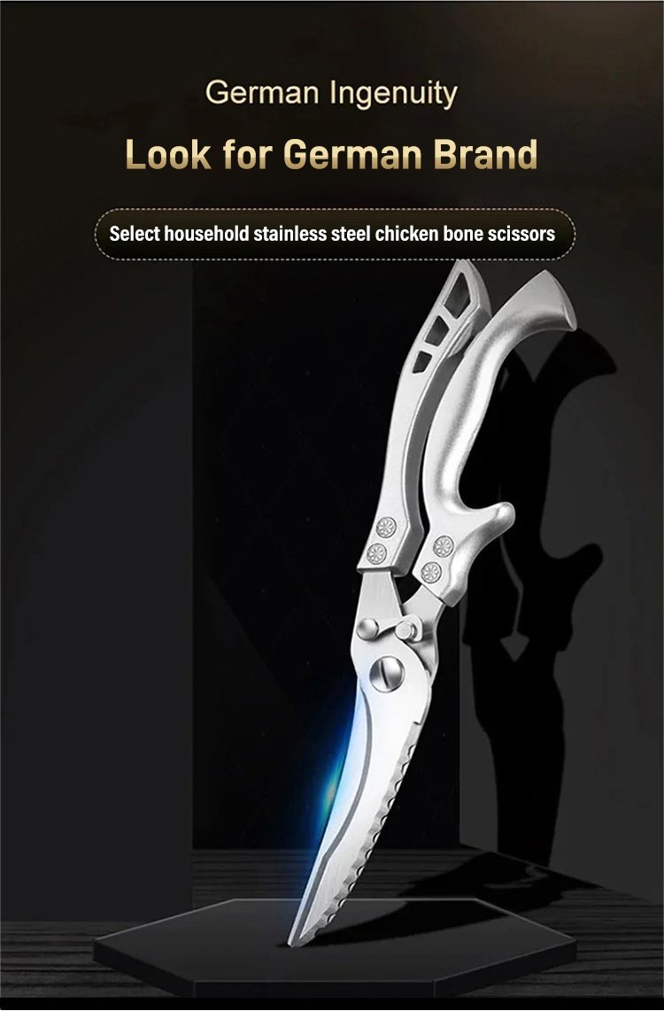 Powerful and sharp stainless steel food scissors