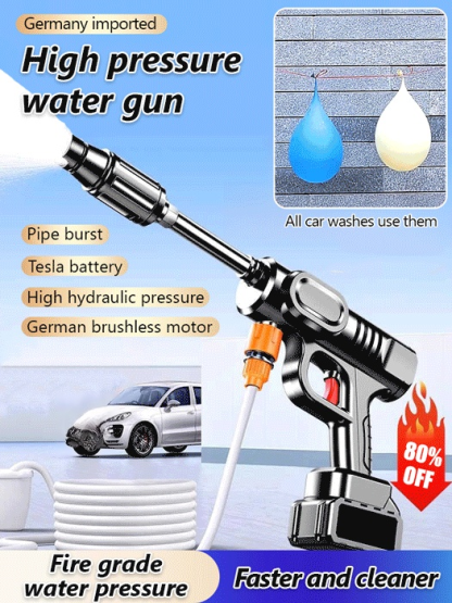 High pressure car wash gun
