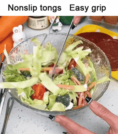 Multifunctional Stainless Steel Kitchen Tongs