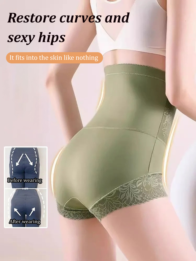 Summer Traceless High Waist Hip Lift Tummy Tuck Pants