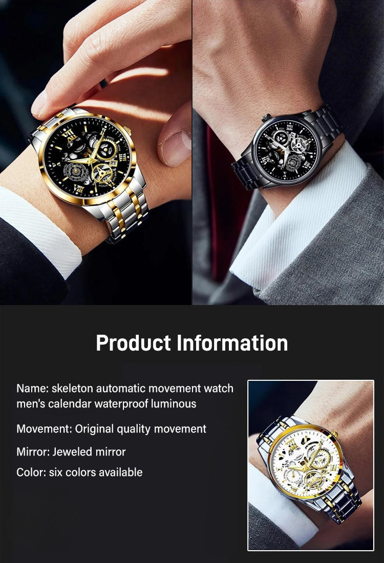 Hollow Automatic Movement Watch