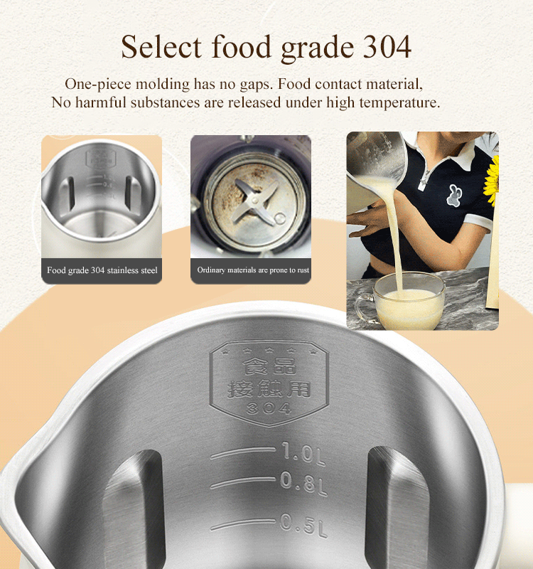 Touch screen fully automatic cleaning multi-functional food processor blender