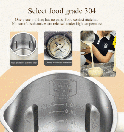 Touch screen fully automatic cleaning multi-functional food processor blender