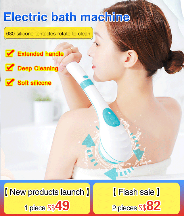 Electric Long-Handle Massage Bath Machine