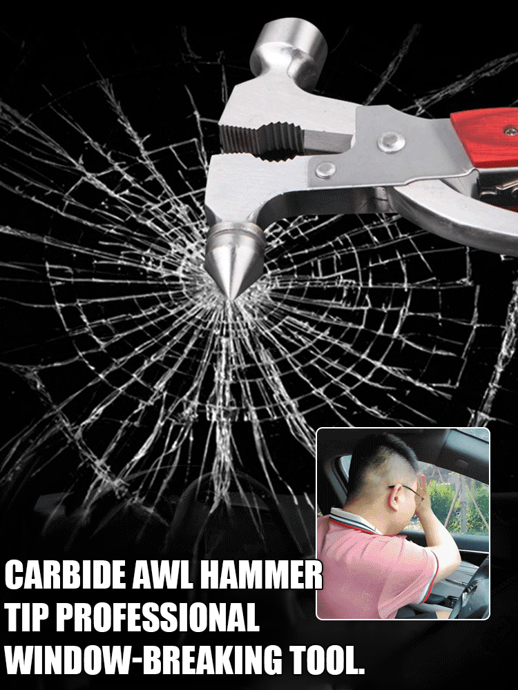Car emergency multifunctional safety hammer