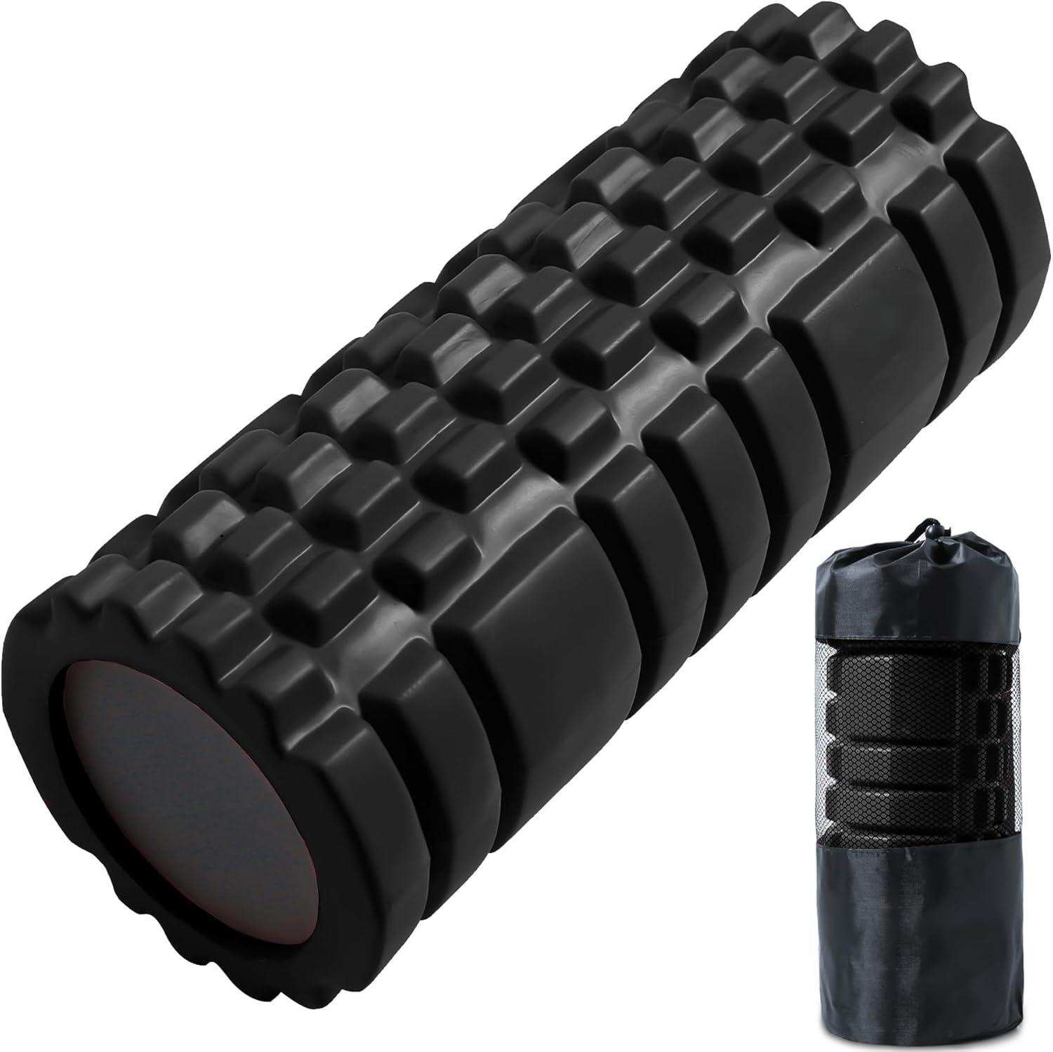 フォームローラー ヨガポール 筋膜リリース 中実 割れない 筋膜ローラーオリジナルカラー 耐荷重300KG きんまくローラー 筋肉ほぐし 良い弾力性 EVA 初心者マッサージローラー 納袋/日本語マニュアル付き