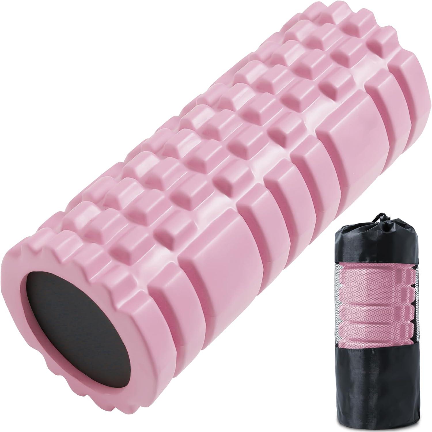 フォームローラー ヨガポール 筋膜リリース 中実 割れない 筋膜ローラーオリジナルカラー 耐荷重300KG きんまくローラー 筋肉ほぐし 良い弾力性 EVA 初心者マッサージローラー 納袋/日本語マニュアル付き