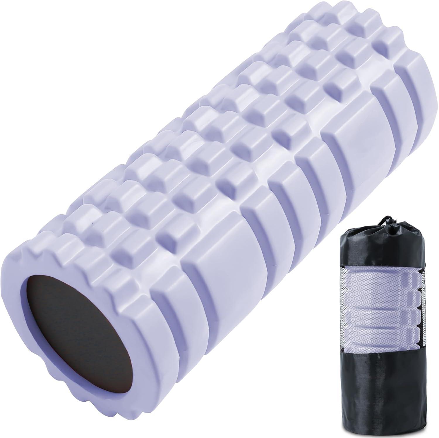 フォームローラー ヨガポール 筋膜リリース 中実 割れない 筋膜ローラーオリジナルカラー 耐荷重300KG きんまくローラー 筋肉ほぐし 良い弾力性 EVA 初心者マッサージローラー 納袋/日本語マニュアル付き