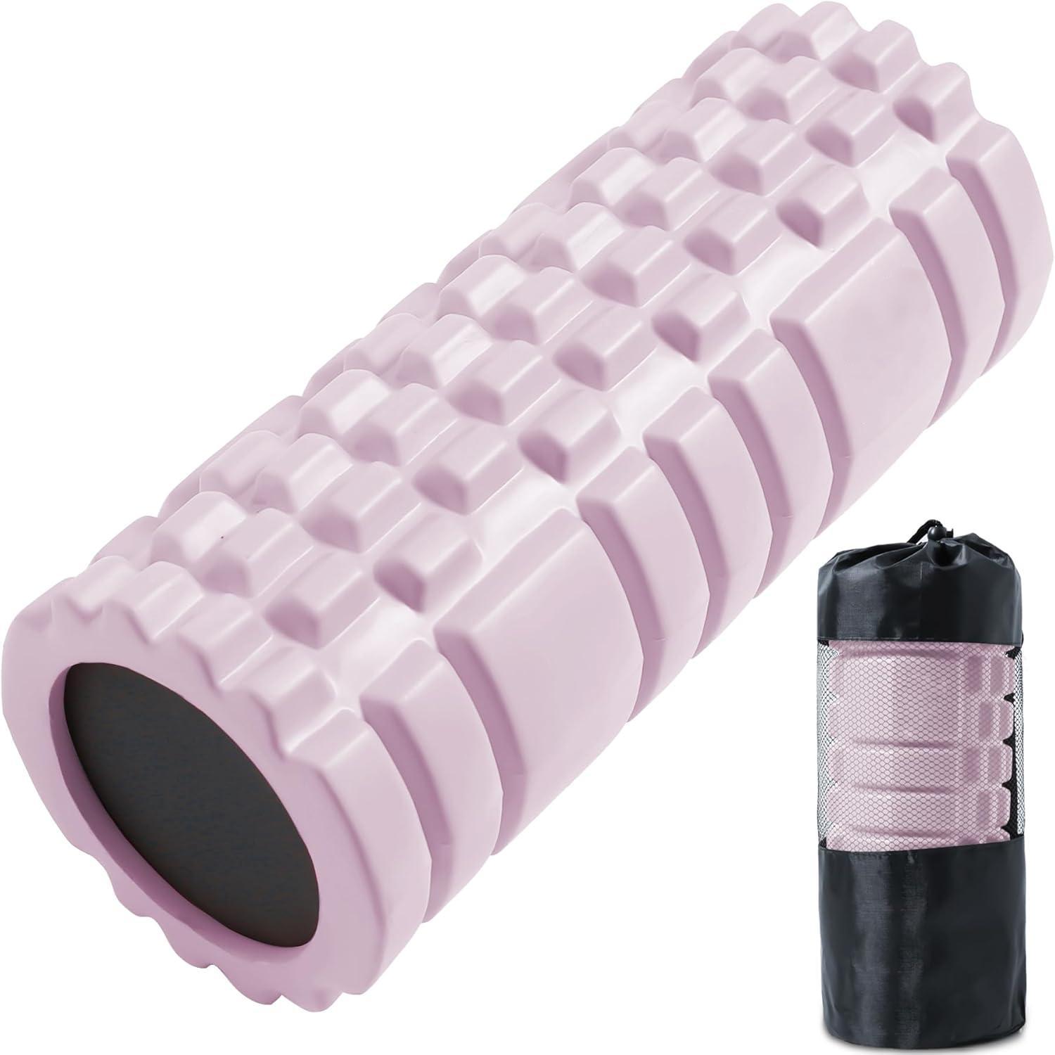 フォームローラー ヨガポール 筋膜リリース 中実 割れない 筋膜ローラーオリジナルカラー 耐荷重300KG きんまくローラー 筋肉ほぐし 良い弾力性 EVA 初心者マッサージローラー 納袋/日本語マニュアル付き