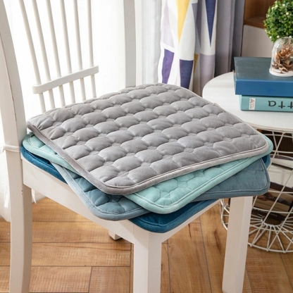 チェアパッド 2個セット 滑り止め 40x40 45x45 50x50  座布団 クッション ベロア ベルベット 洗える あったか 暖 イームズチェア用 ベルベット ベロア ベンチ用 北欧 滑り止め 丸洗い 椅子用 おしゃれ チェアクッション チェアー オフィス用 シンプル