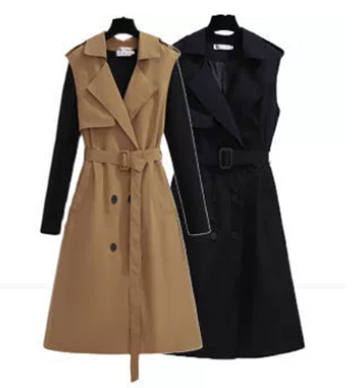 ロングベスト ロングジレ トレンチ ベスト トレンチ トレンチ ジレ 重ね着 レイヤード 春秋 秋冬 テーラード レディース 羽織り カジュアル 無地 着痩せ 通勤 オフィス フェミニン コーディネート 体型カバー ビジネス ジレンチ 日常デート