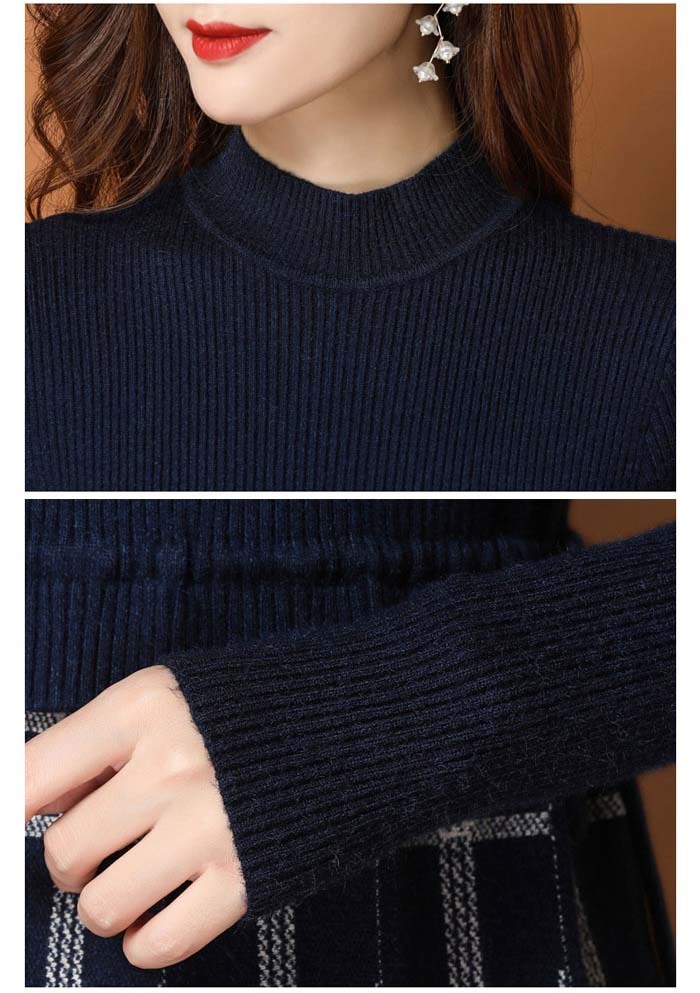 ニットワンピース リブニットワンピース ワンピース レディース リブ ニットワンピ 膝丈 Aライン きれいめ 上品 大人 ブラック 秋冬 ハイネック 長袖 きれいめ ハイウエスト